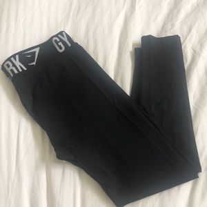 Gym shark fit seamless cropped leggings